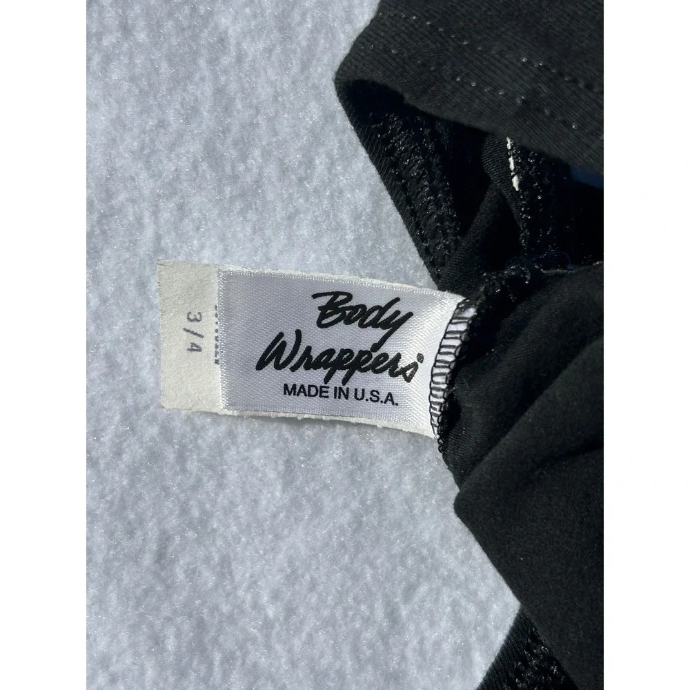 Body Wrappers Kids Black Boatneck Leotard Performance Dance Ballet 3-4